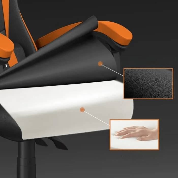 Chaise bureau - OfficeGamingChair™ - Orange - Cozy Télétravail