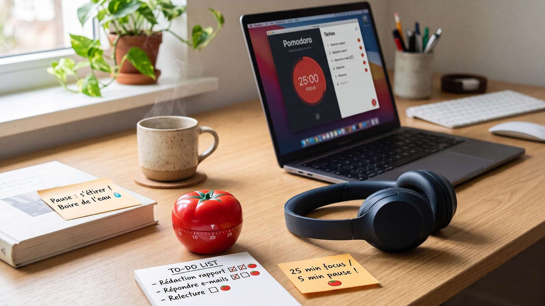 Méthode Pomodoro 25 5 et 50 10 musique de concentration télétravail
