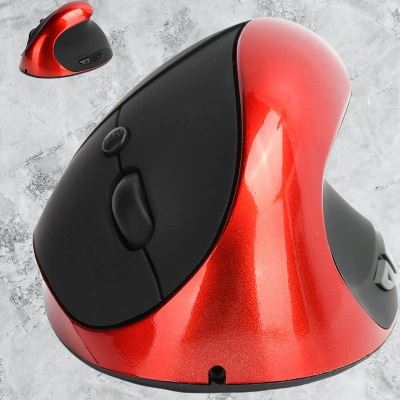 Souris ergonomique sans fil - ErgonomicMouse™ - Rouge