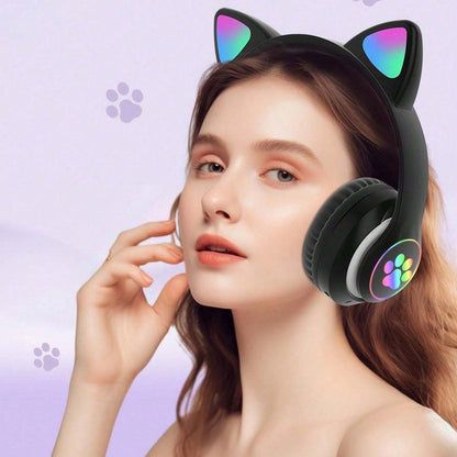 Casque Bluetooth - MeowTune™ - Noir - Cozy Télétravail