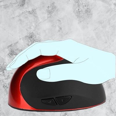 Souris ergonomique sans fil - ErgonomicMouse™ - Rouge