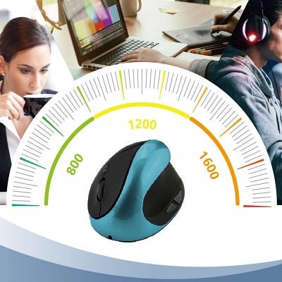 Souris ergonomique sans fil - ErgonomicMouse™ - Vert - Cozy Télétravail