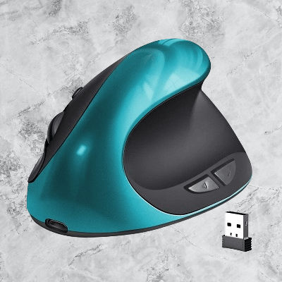 Souris ergonomique sans fil - ErgonomicMouse™ - Vert - Cozy Télétravail