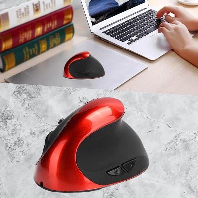 Souris ergonomique sans fil - ErgonomicMouse™ - Rouge