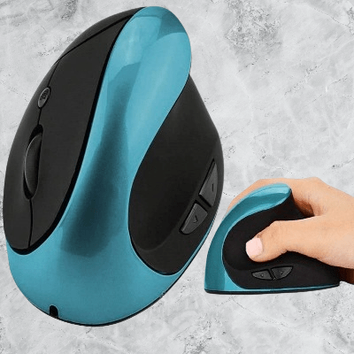 Souris ergonomique sans fil - ErgonomicMouse™ - Vert - Cozy Télétravail