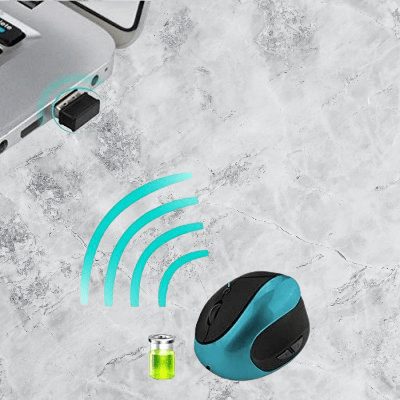 Souris ergonomique sans fil - ErgonomicMouse™ - Vert - Cozy Télétravail