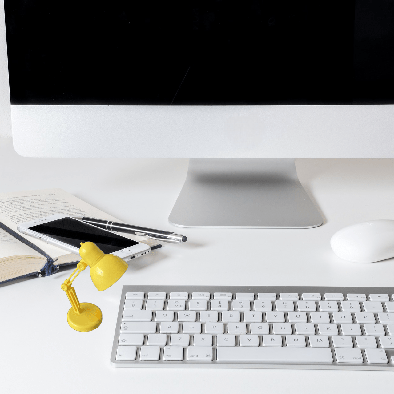 Lampe à Livre - MiniTableLamp™ - Jaune - Cozy Télétravail