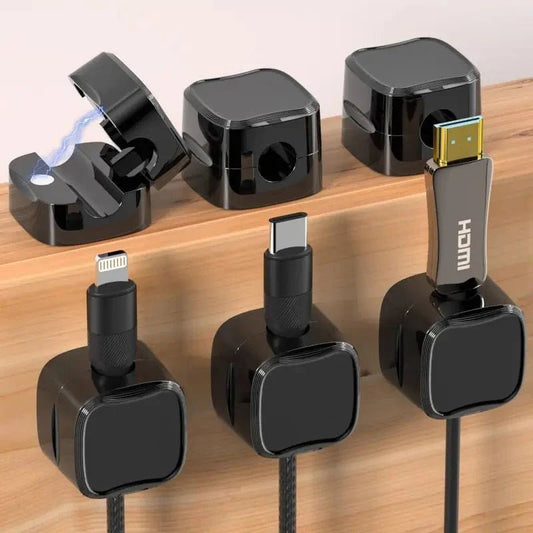 Range cables - MagneticCableOrganizer™ - Noir - Cozy Télétravail