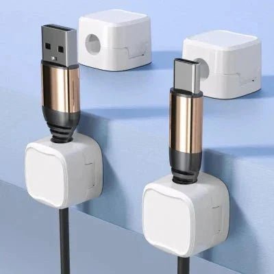 Range cables - MagneticCableOrganizer™ - Blanc - Cozy Télétravail