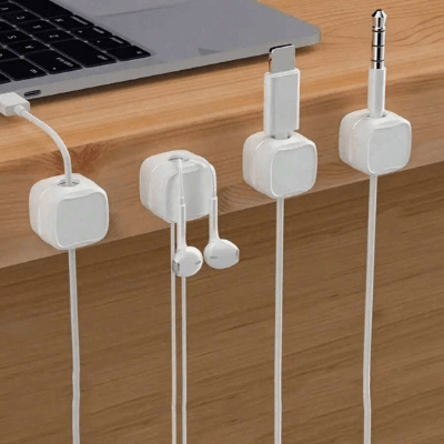 Range cables - MagneticCableOrganizer™ - Blanc - Cozy Télétravail