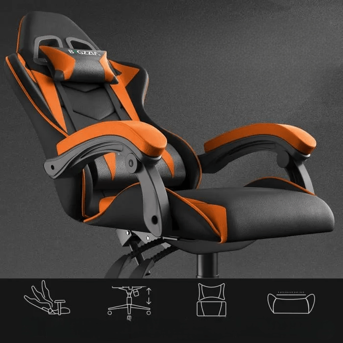 Chaise bureau - OfficeGamingChair™ - Orange - Cozy Télétravail