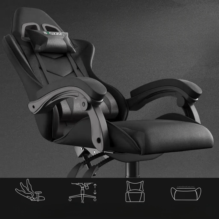 Chaise bureau - OfficeGamingChair™ - Noir - Cozy Télétravail