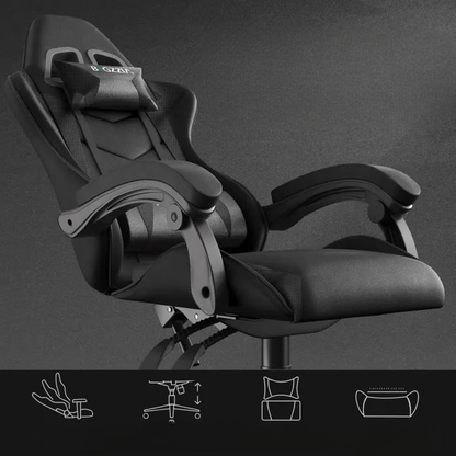 Chaise bureau - OfficeGamingChair™ - Noir - Cozy Télétravail