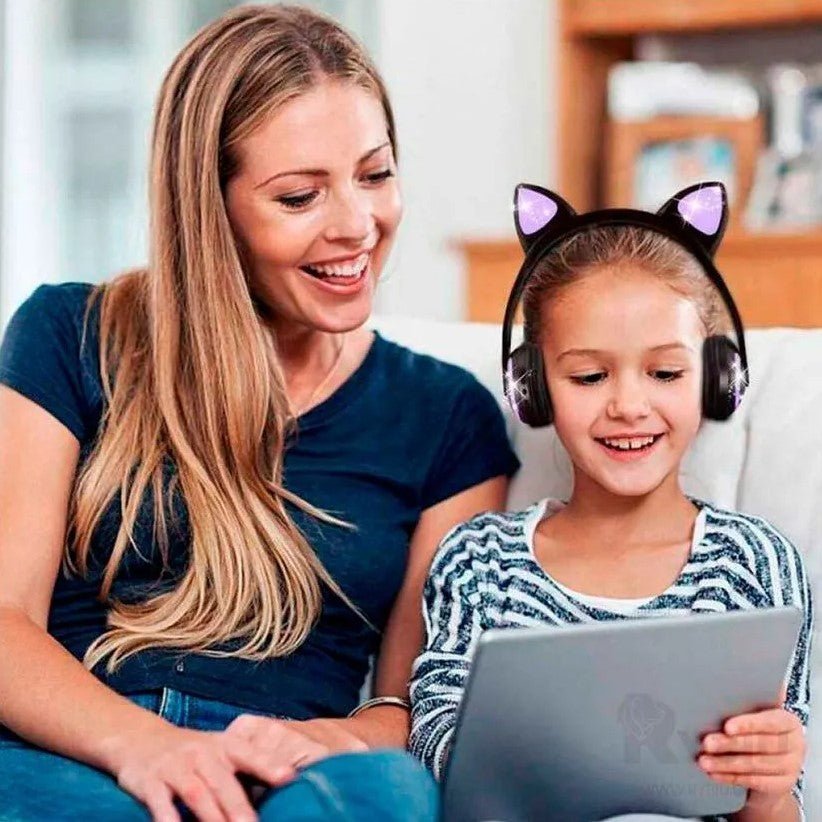 Casque Bluetooth - MeowTune™ - Noir - Cozy Télétravail