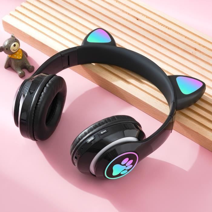 Casque Bluetooth - MeowTune™ - Noir - Cozy Télétravail