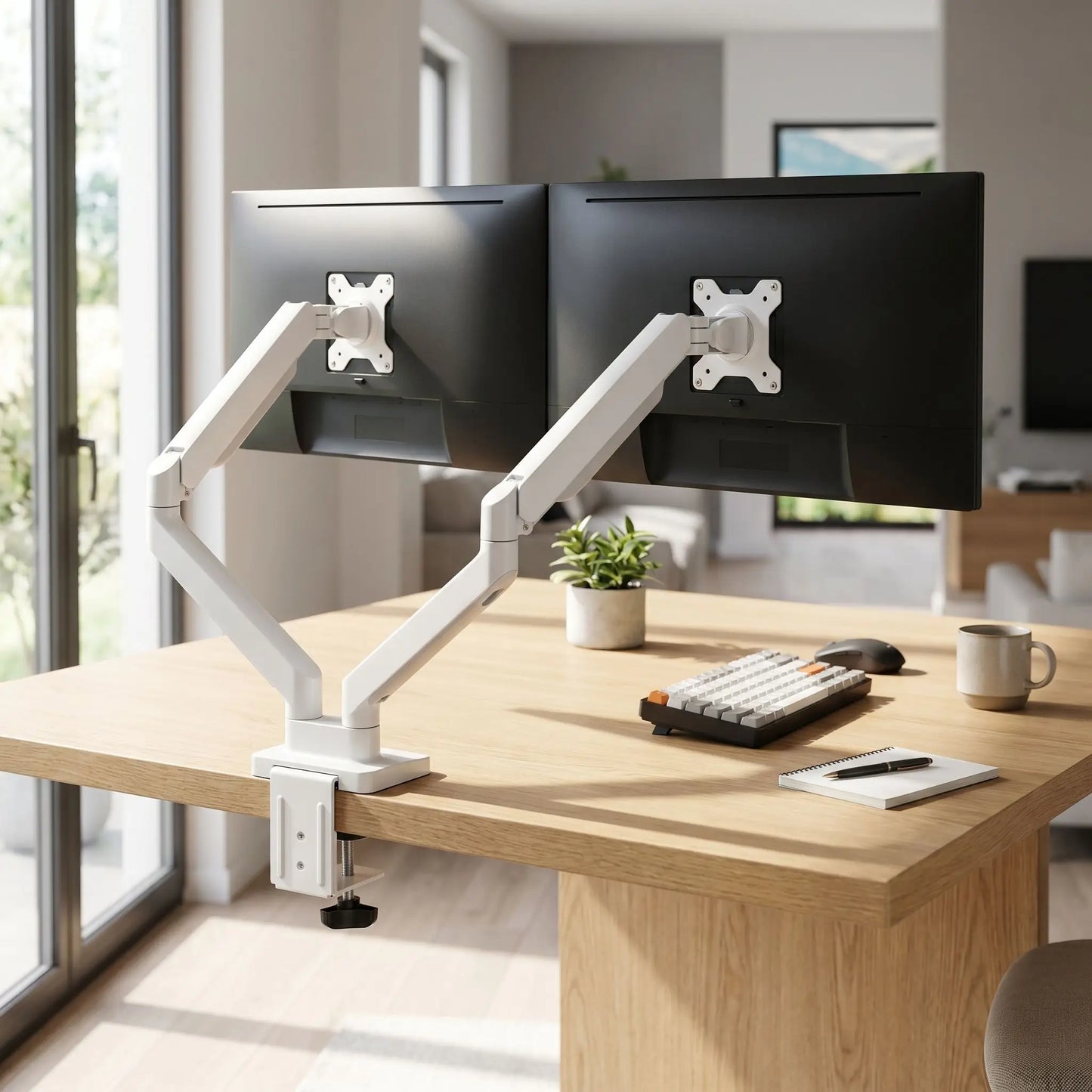 Support Écran PC Ergonomique - Double Bras