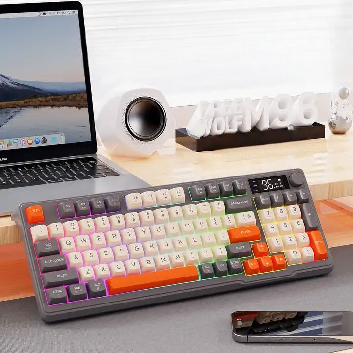 Clavier Bluetooth - WirelessKeyboard™ - Noir&Beige - Cozy Télétravail