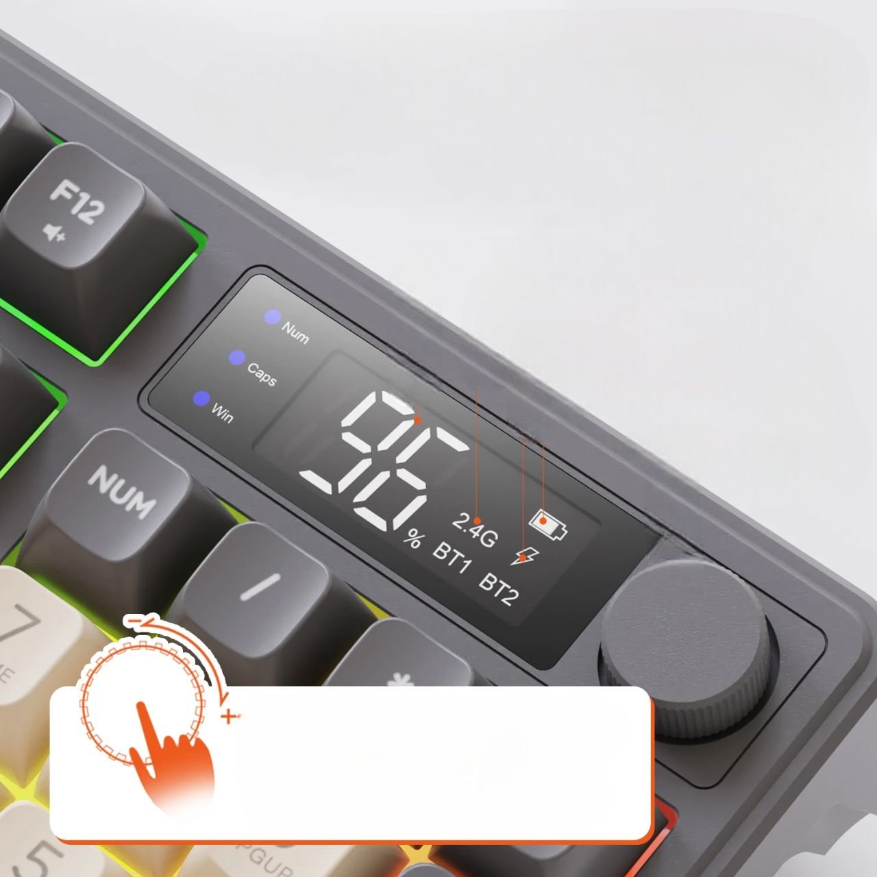 Clavier Bluetooth - WirelessKeyboard™ - Noir&Beige - Cozy Télétravail